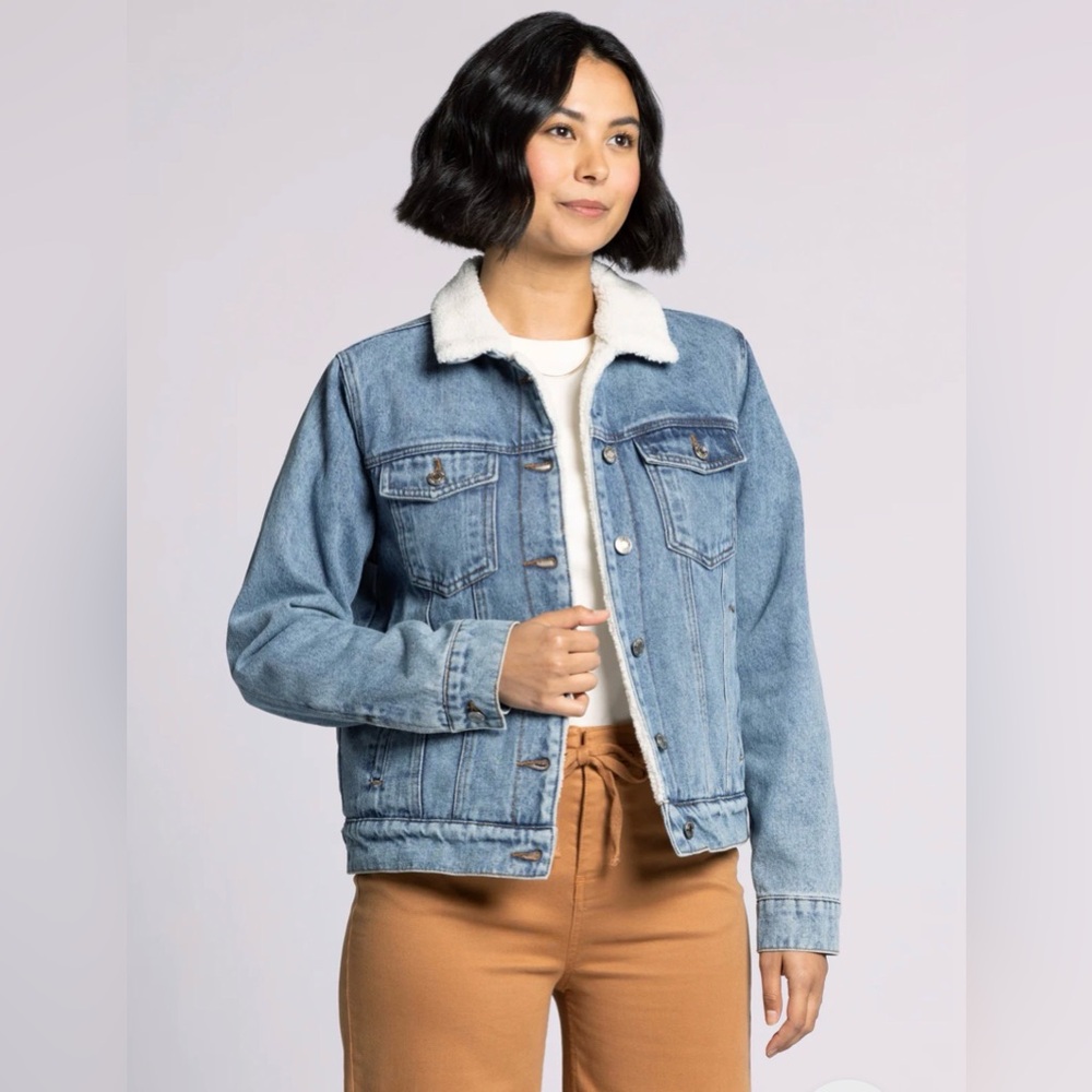 Thread & Supply Sherpa Lined Denim‎ Jean Jacket L